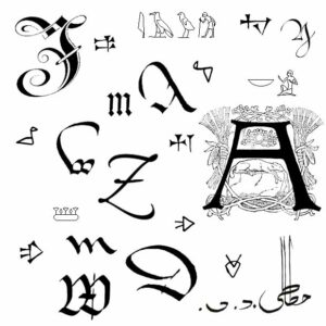 Buchstaben und Zeichen, Symbole des Wissens